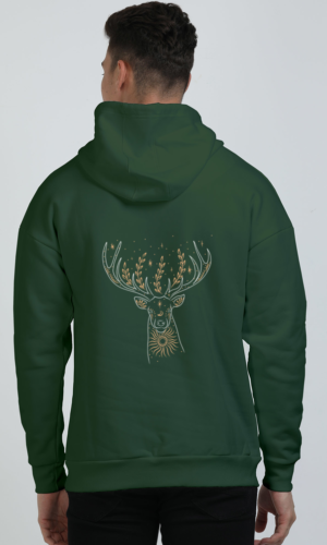 Hooded Sweatshirt Deer Print