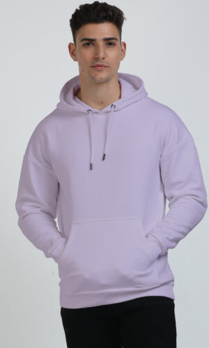 Oversized Unisex Hooded Sweatshirt Plain – Lavender