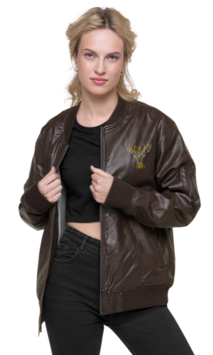 Imported Unisex Leather Bomber Jacket