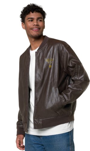 Imported Unisex Leather Bomber Jacket