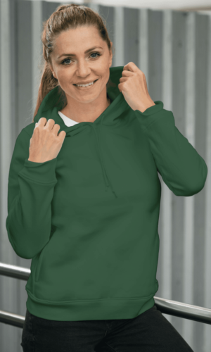 Oversized Unisex Hooded Sweatshirt Plain – Bottle Green