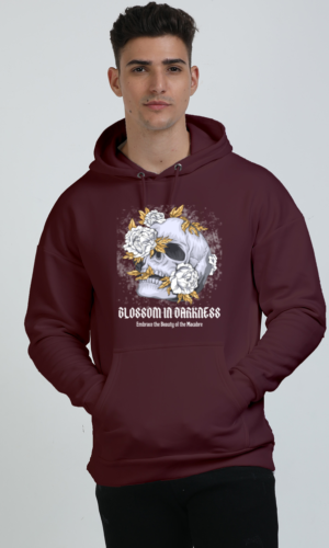 Blossomm Darkness Unisex Hooded Sweatshirt - Maroon