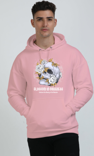 Blossomm Darkness Unisex Hooded Sweatshirt - Light Baby Pink
