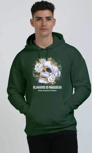 Blossomm Darkness Unisex Hooded Sweatshirt - Bottle Green