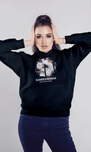 Blossomm Darkness Unisex Hooded Sweatshirt - Black