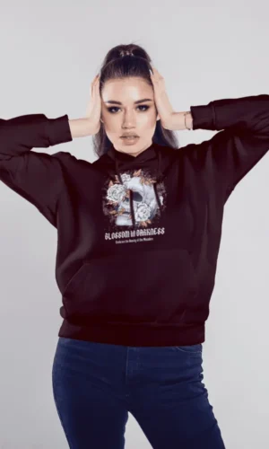 Blossomm Darkness Unisex Hooded Sweatshirt - Maroon