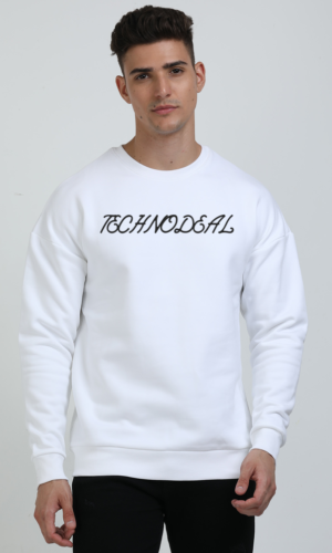 Techno Deal Oversized Sweatshirt Puff Black