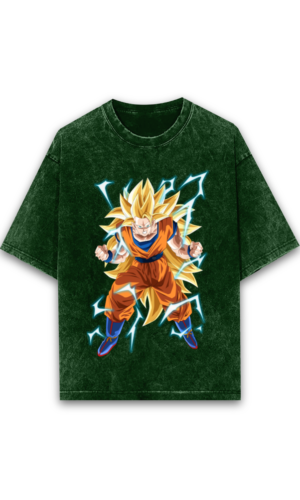 Oversized Acid Wash Graphic Tee - Casual & Comfortable