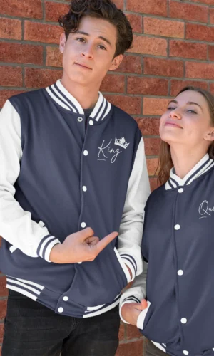 King & Queen Varsity Jacket Combo