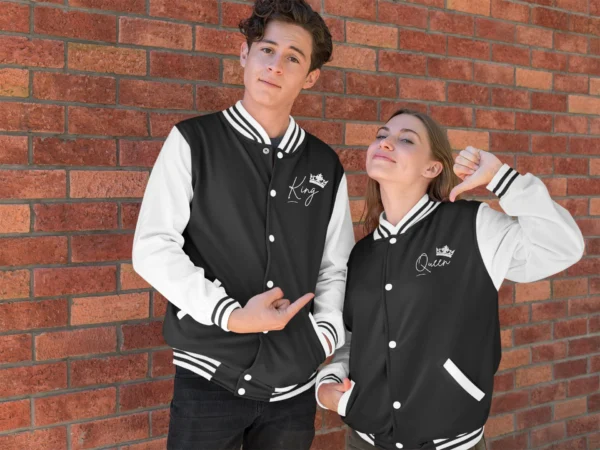 King & Queen Varsity Jacket Combo