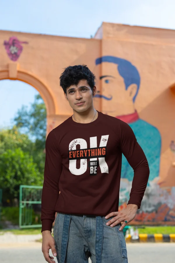 Oversized Sweatshirt With Printed Typography - Image 7