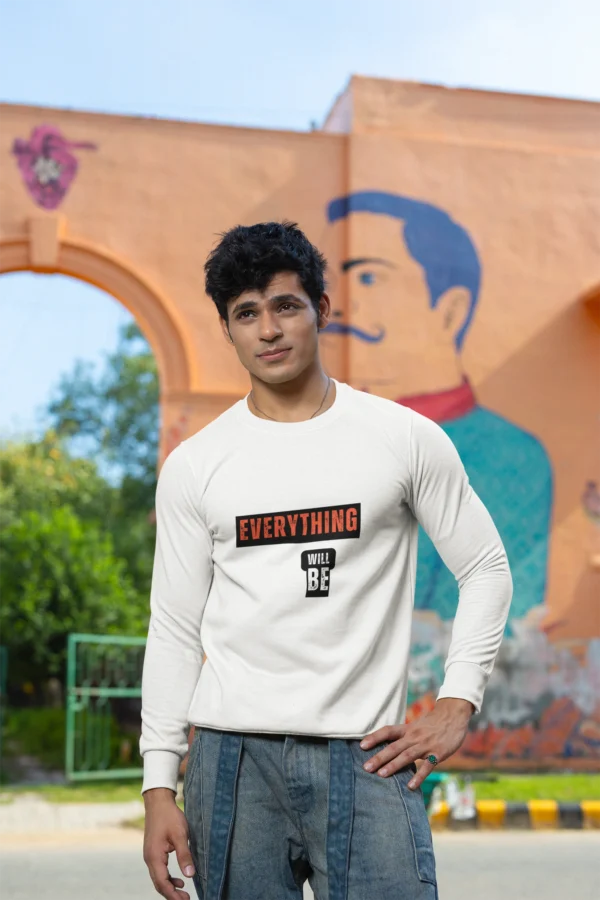 Oversized Sweatshirt With Printed Typography - Image 2