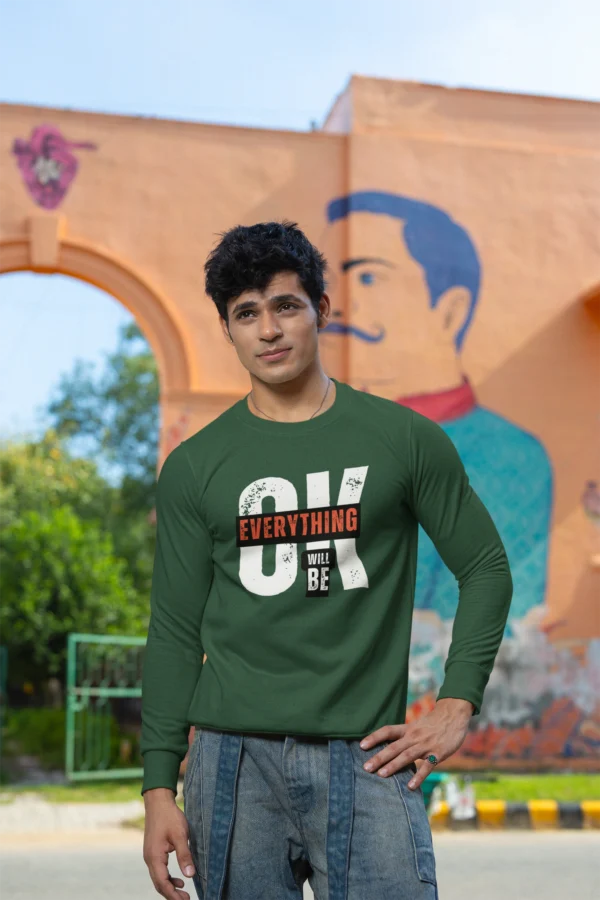 Oversized Sweatshirt With Printed Typography - Image 5